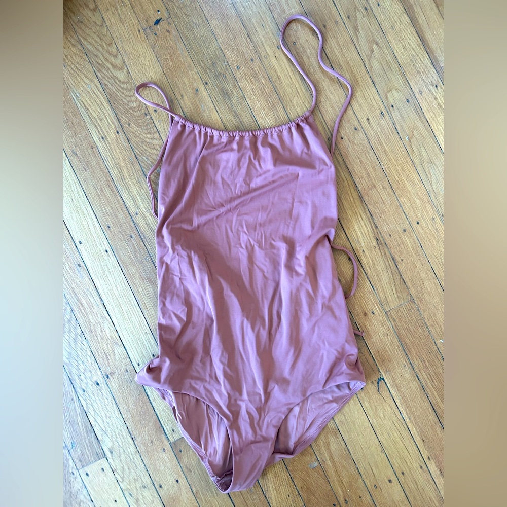flesh tone One piece bathing suit